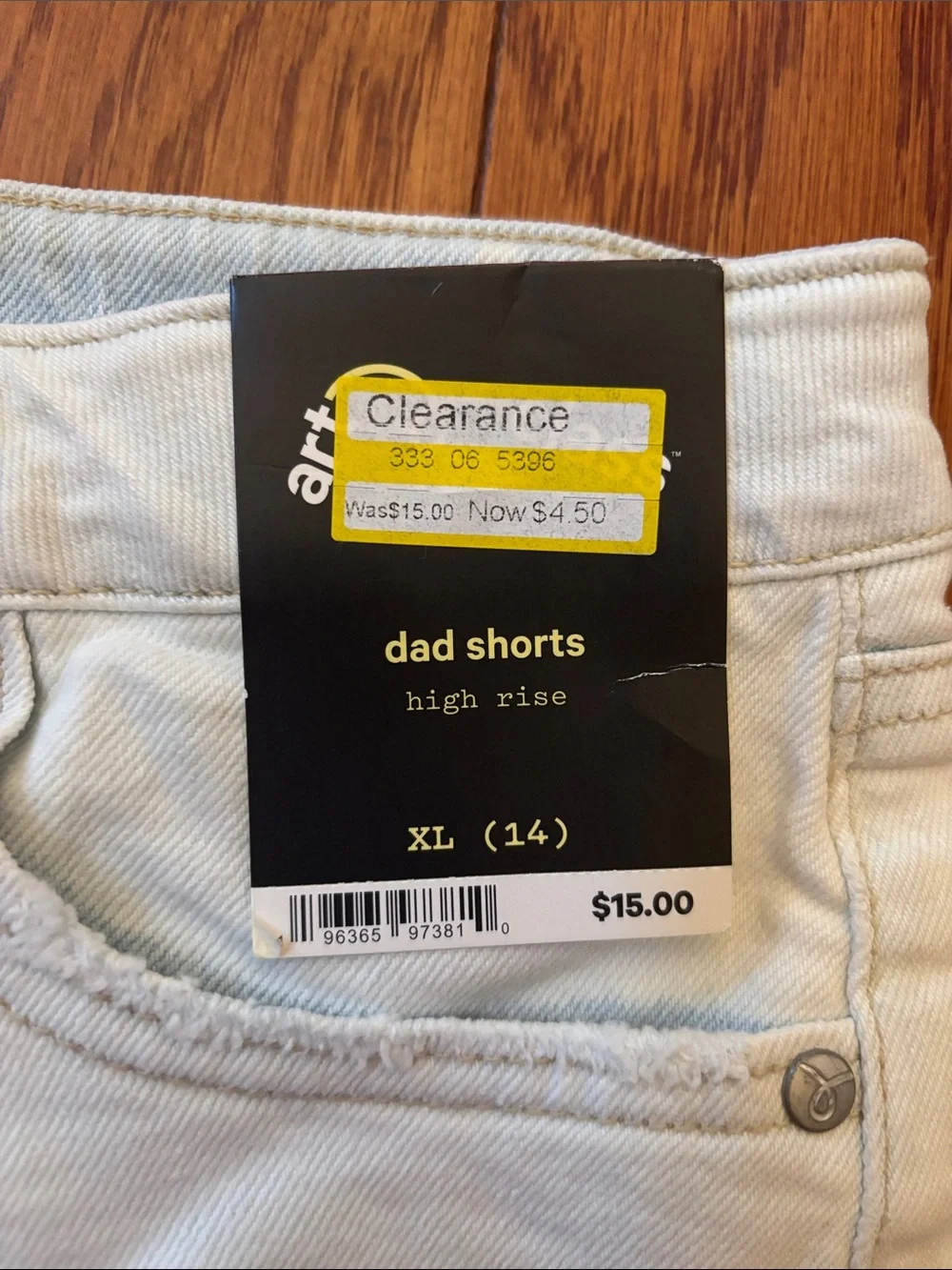 Kid’s size XL (14) Light Wash Distressed Denim Shorts